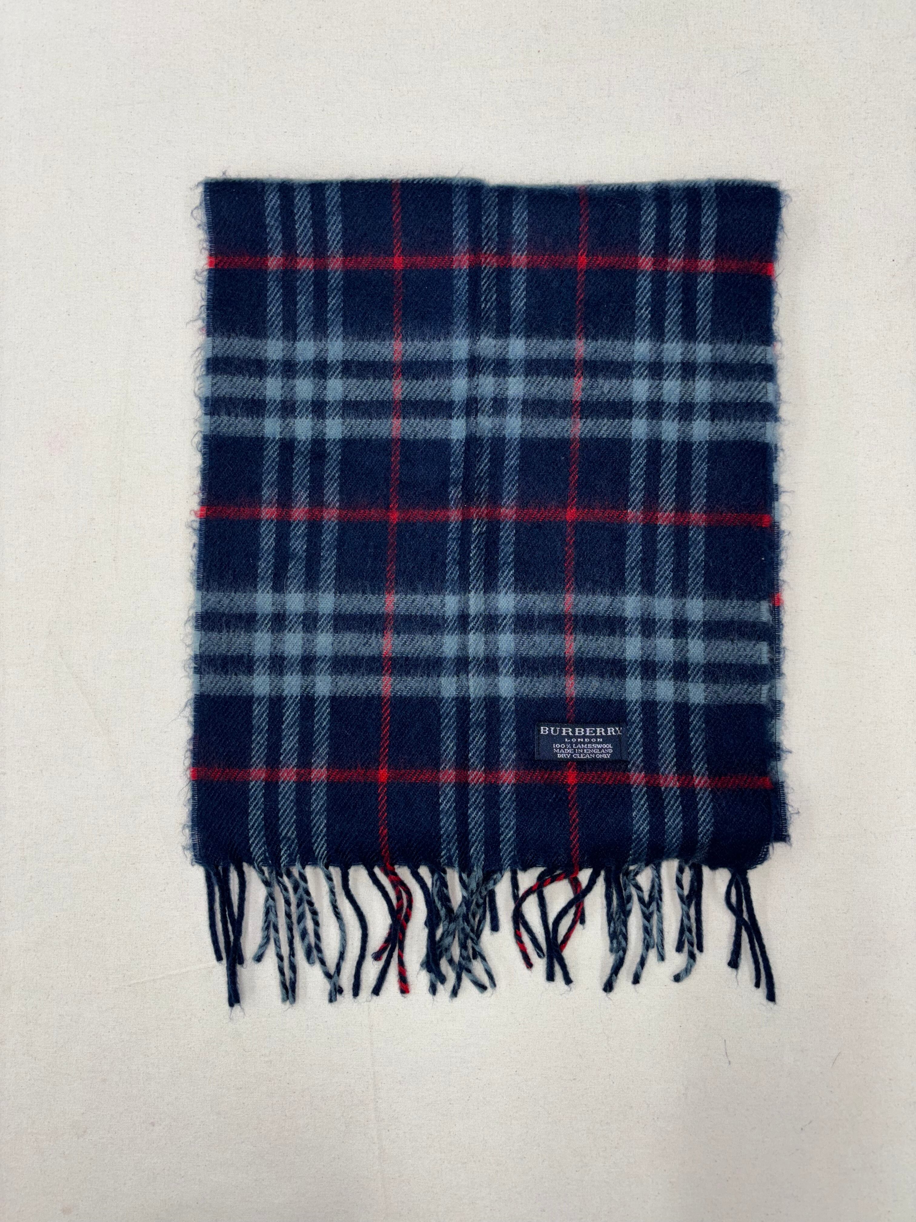Burberry london muffler Burberrys バーバリー マフラー ネイビー系