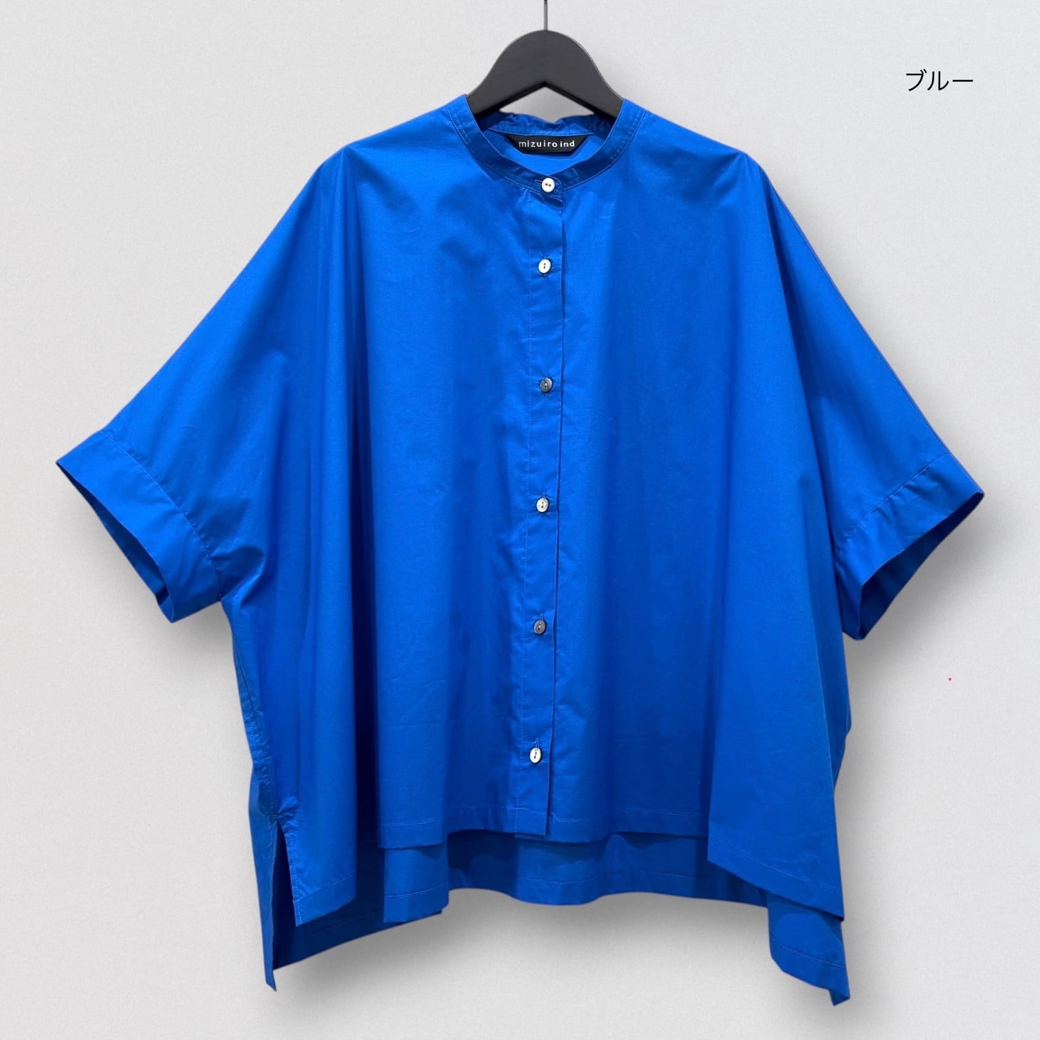 POLU mizuiro CD 帯付き mizuiro ind half slv stand collar wide shirt | CoCo Cuore