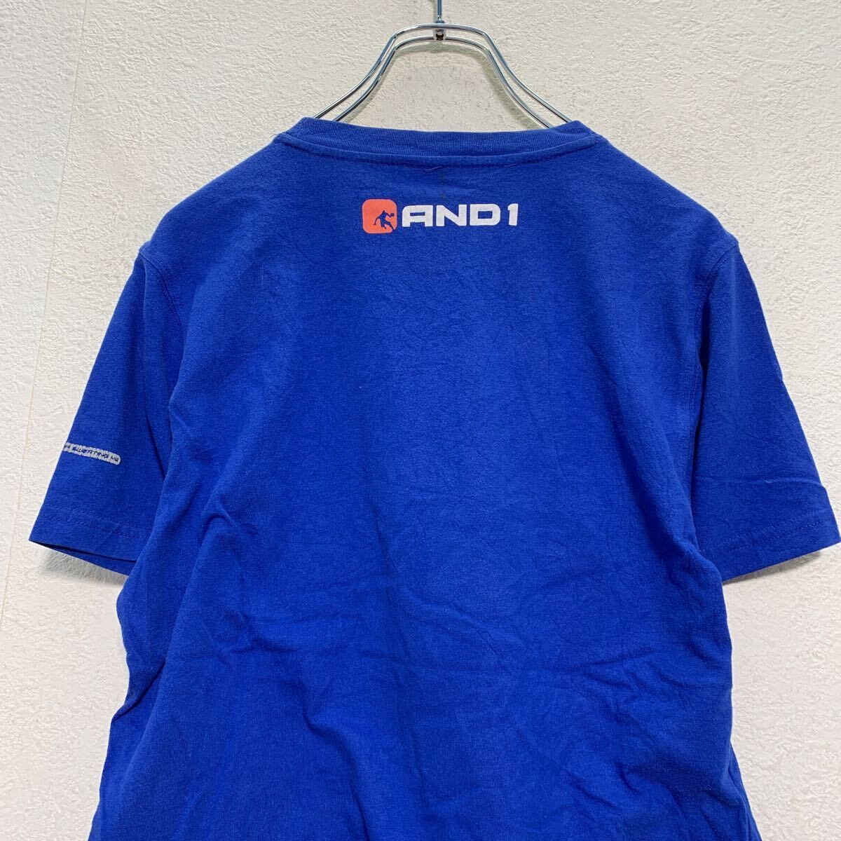 AND1 半袖 プリントTシャツ XL 160〜 キッズ ブルー クルーネック