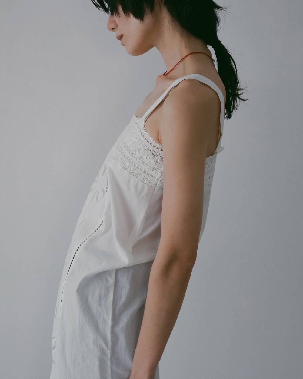 anuke Patchwork Lace Onepiece ホワイト 38 anuke】Patchwork Lace