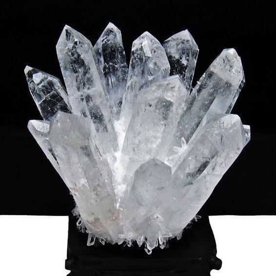 1.1Kg 水晶 クラスター 水晶 原石 台座付属 一点物 182-8389