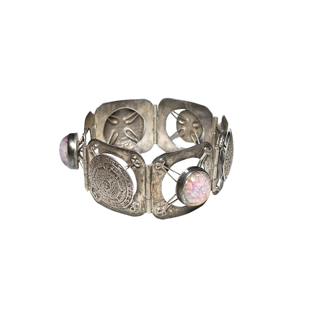mexican silver square link bracelet