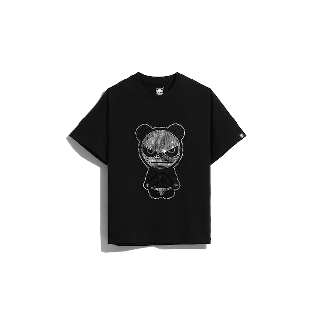 送料無料【HIPANDA ハイパンダ】メンズ ラインストーン Tシャツ MEN'S RHINESTONE PANDA SHORT SLEEVED T-SHIRT / WHITE・BLACK