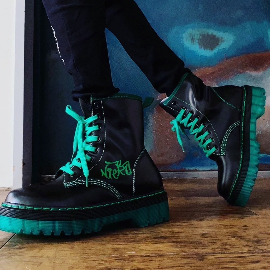GREEN×BLACKブーツ【身長約5cmUP】 | NIER CLOTHING powered by BASE