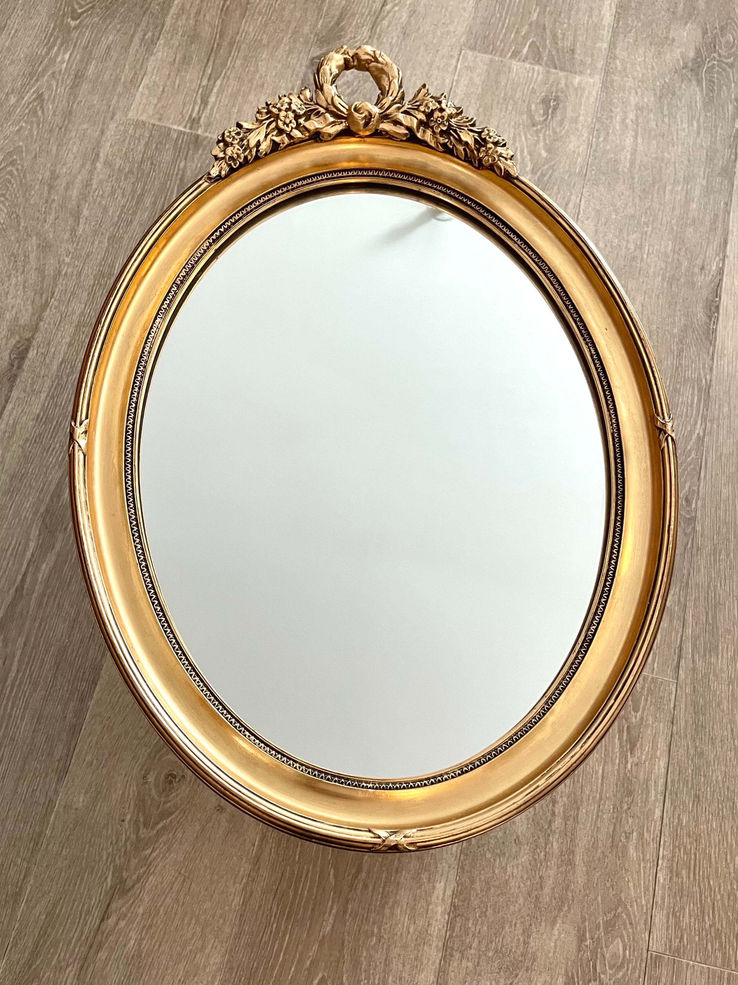 ref : 1324 アンティーク・フラワーブーケウォールミラー | Epines de