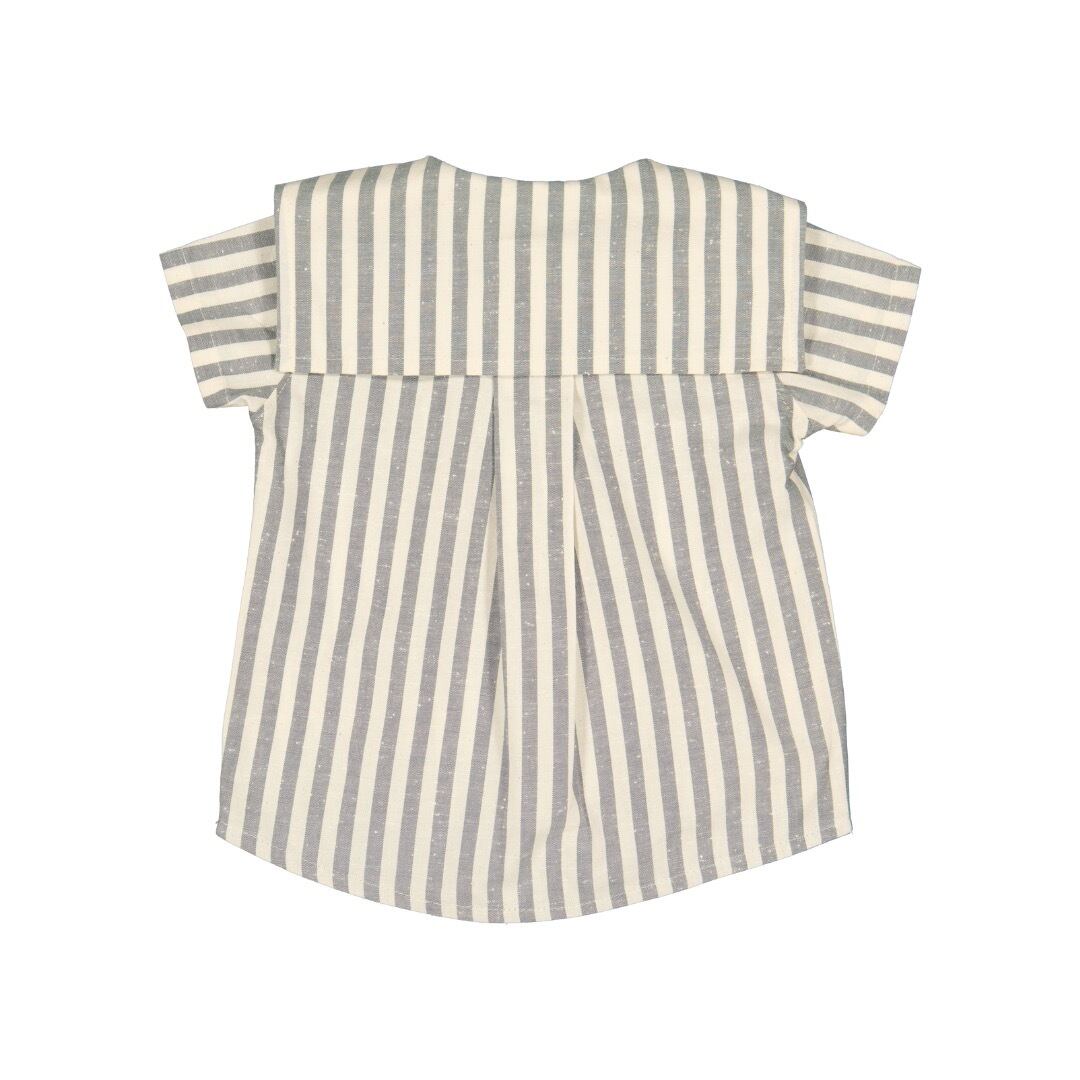 12m】LOIR paris / LORETTE shirt (Large Green Stripes) SS24 | amie