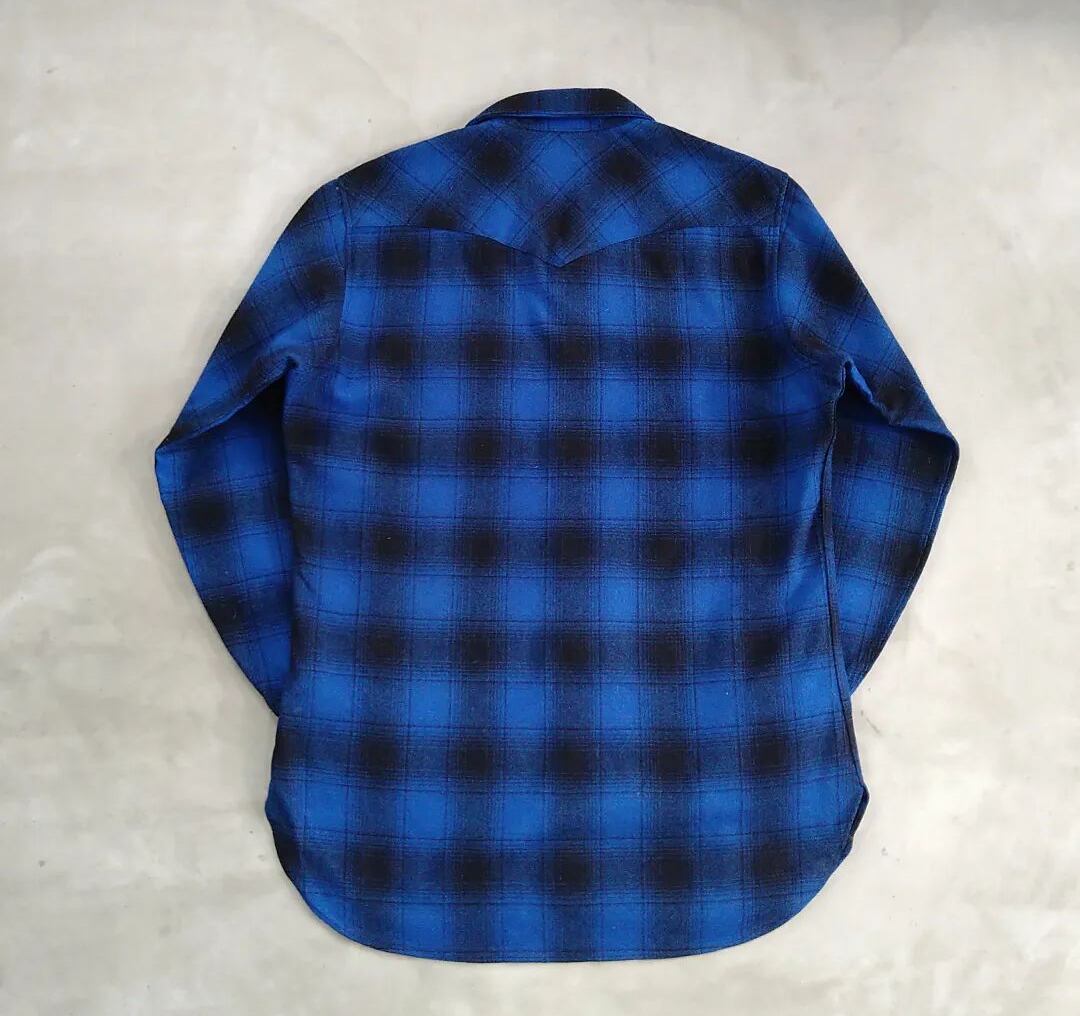70s pendleton ombre check western shirt 小岩店 | What
