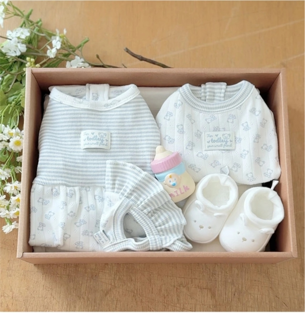 予約【Todley】Petite Bear Romper（White）