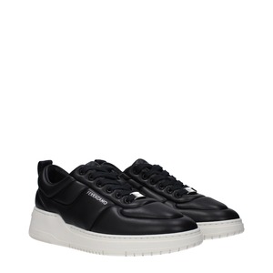 【新品】FERRAGAMO メンズ スニーカー レザー ブラック CAROMAN0774865