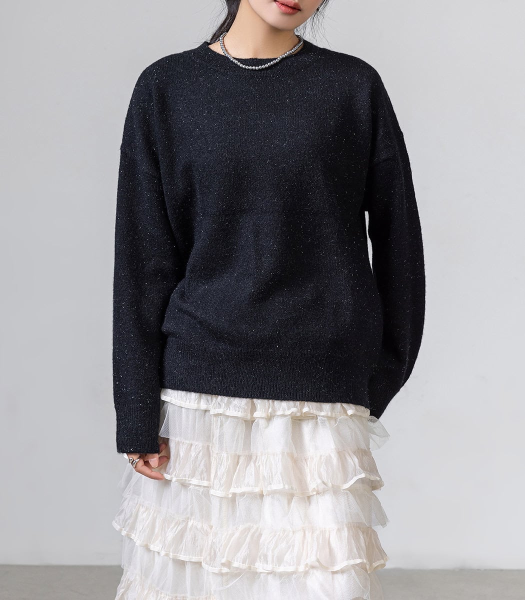 【1度着用のみ美品】 プラージュ ラメニットプルオーバー 近年モデル ニット 1度着用のみ美品】 プラージュ ラメニットプルオーバー 近年モデル ニット