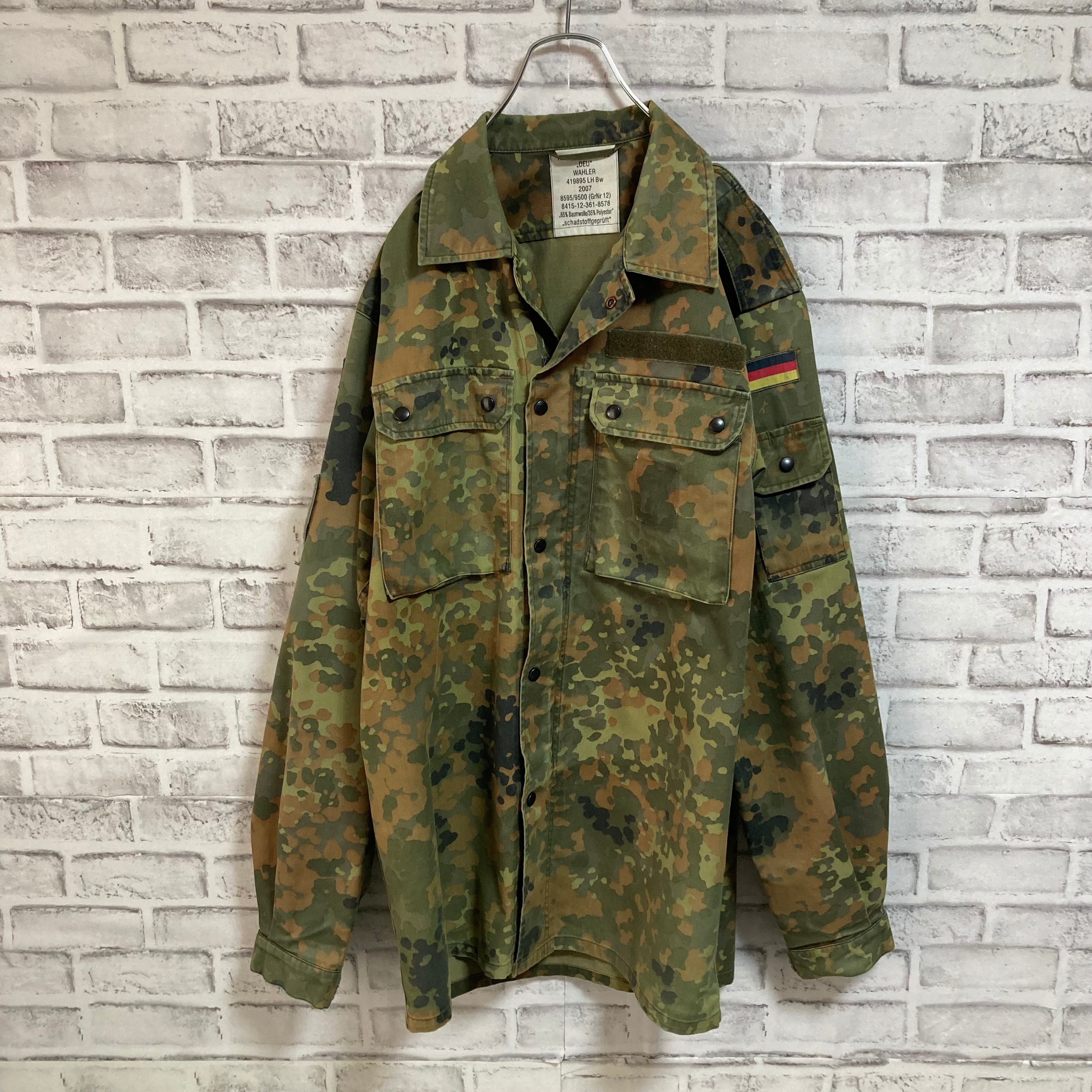 German Military Flecktarn Camo ShirtJacket L/S L相当 ドイツ軍