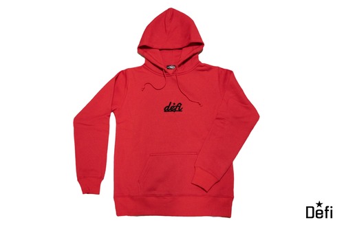 3D logo hoodie red