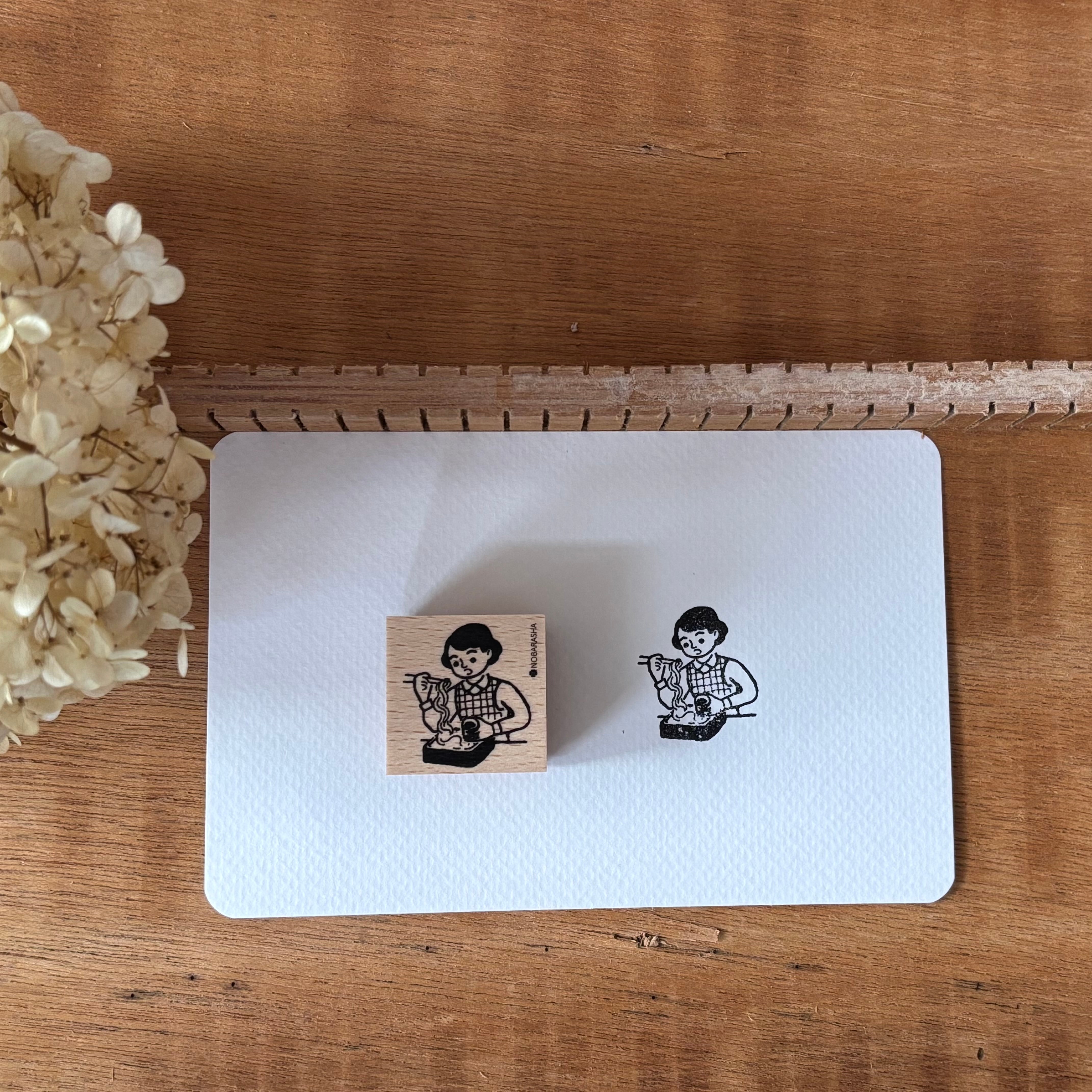 野ばら社の図案はんこ・そば実ちゃん|STP-1026