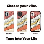 受注生産 iPhoneケース 赤と黄色の地層マーブル｜紙マーブリング MARB058C