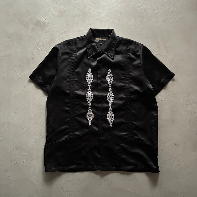 -Dragonfly- 2tone poly Cuba shirt