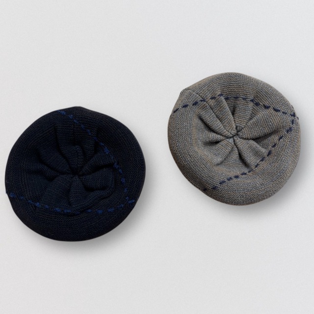 nume stitched pattern knit beret