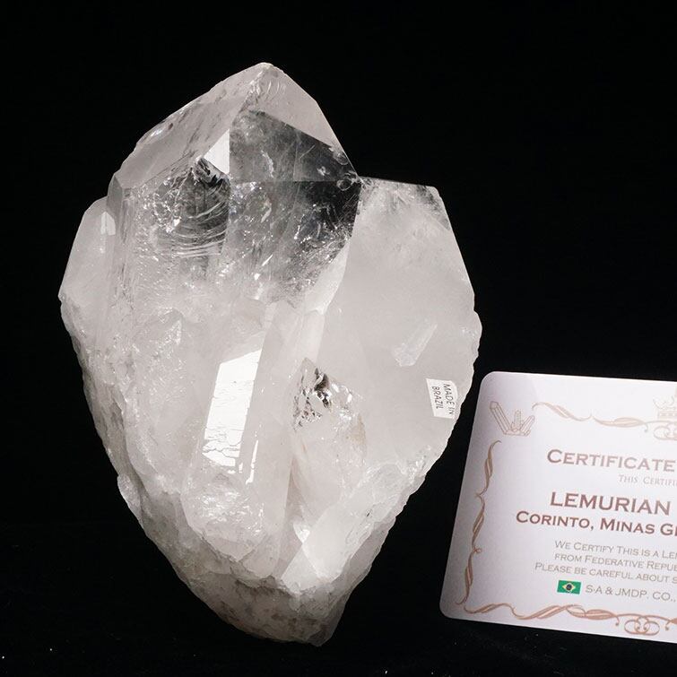 水晶 クラスター ブラジル ミナスジェライス州 コリント産 レムリアンシード 証明書付属 一点物 282-550