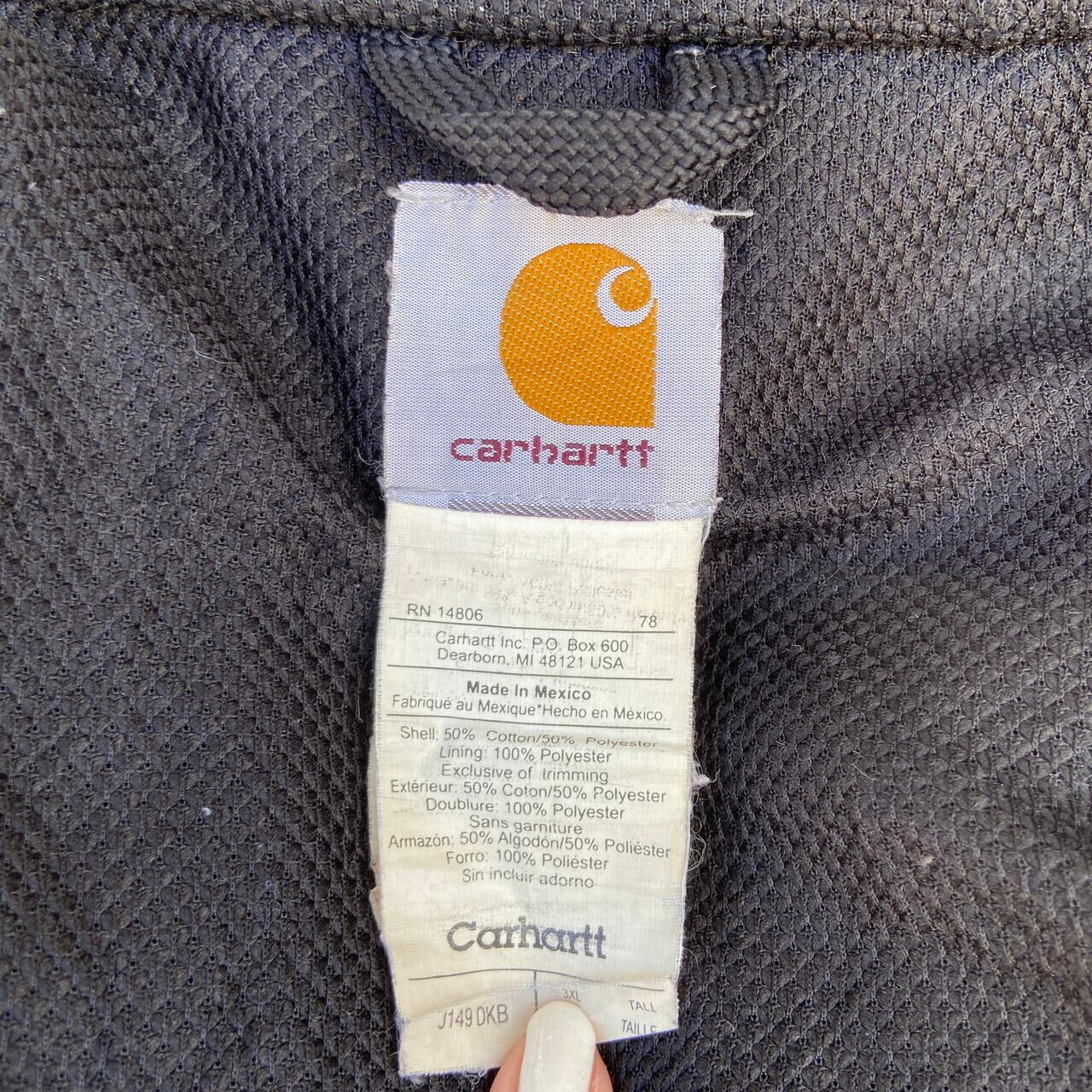 ビッグサイズ Carhartt カーハート J149 サーマルライナー スウェット