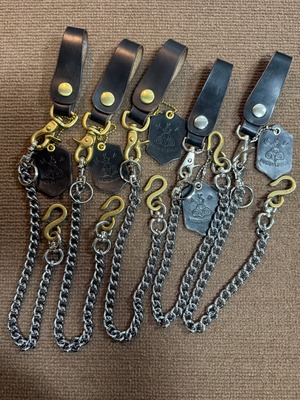 『即納』WKウォレットチェーン ベルトループクロムエクセル使用　カラーブラック