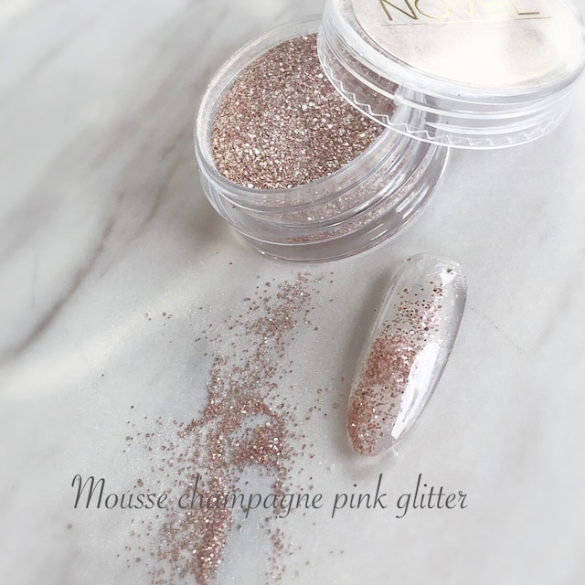 Mousse champagne pink glitter