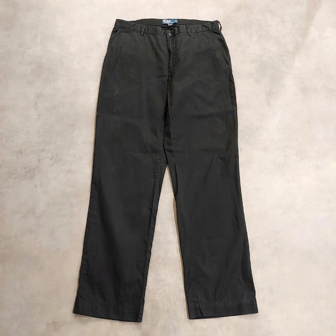 ポロバイ ラルフローレン W36 コーデュロイ ポロチノ 古着 黒 17060