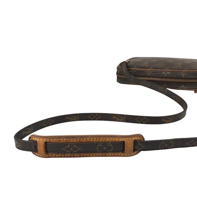 LOUIS VUITTON ルイヴィトン モノグラム ショルダーバッグ ブラウン PVC レザー vintage ヴィンテージ オールド u4jnak