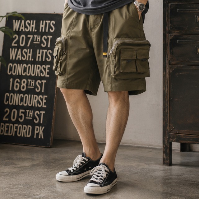 Large multi-pocket shorts 00379