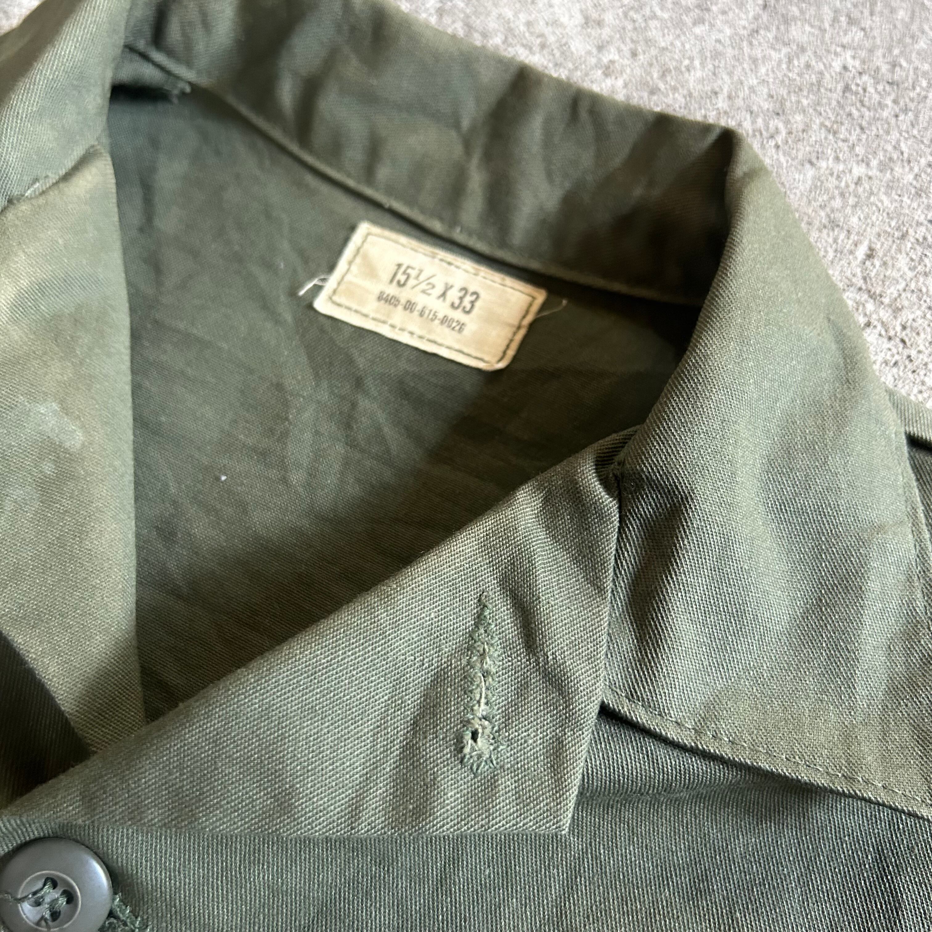 70s US ARMY Utility shirt ユーティリティ 半袖リメイク カットオフ