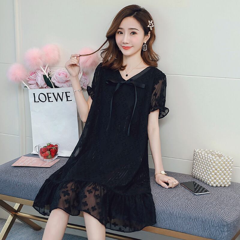 【新作】【送料無料】 マタニティドレス2019夏バージョンのシフォンミドルレングスマタニティドレスファッションタイルーズマタニティドレス-アリババ サマー 夏物 expec253564771741