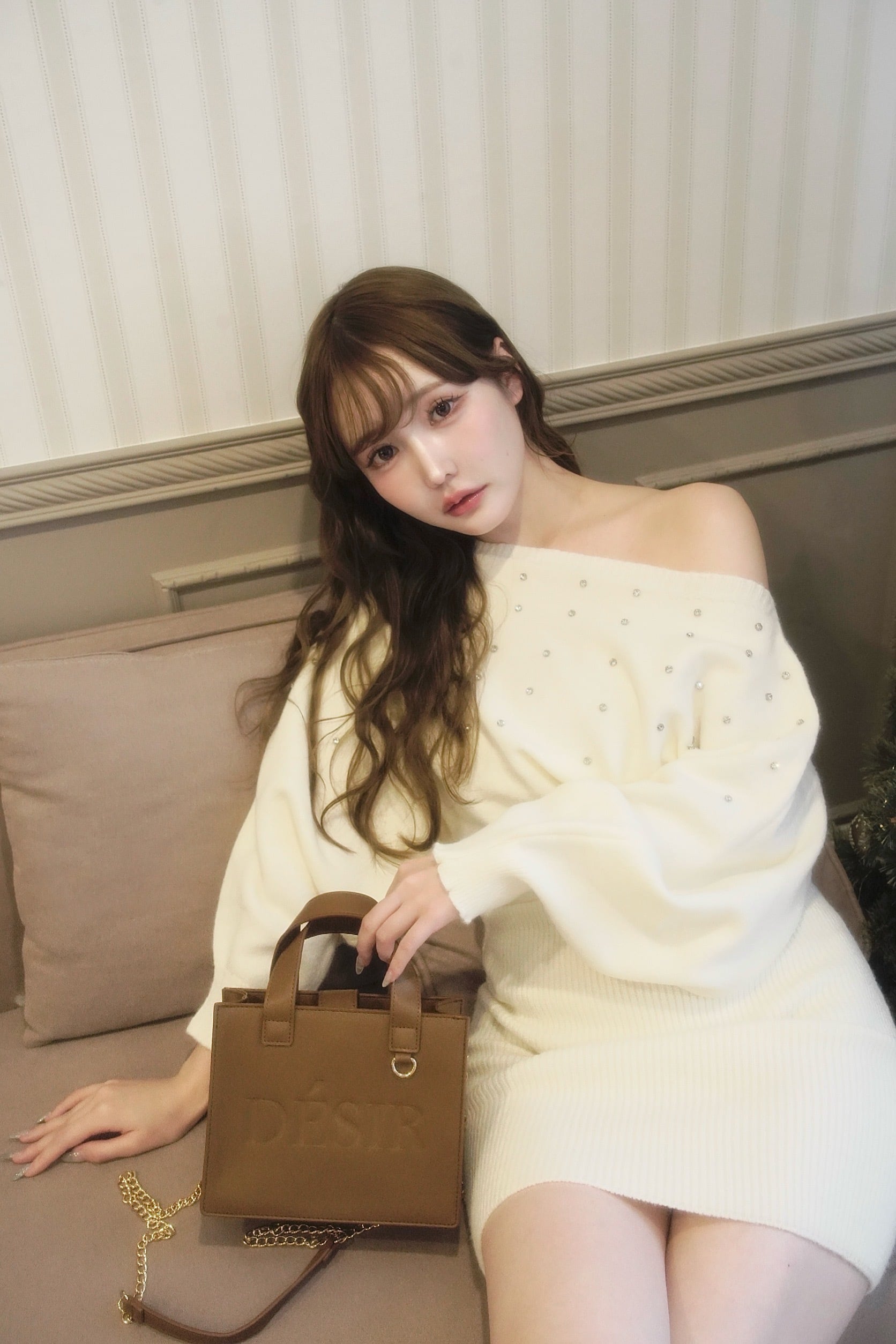 LAST3】sparkle bijou knit onepiece | Désir et Raison