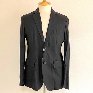 Stretch Linen Tailored Jacket　Black