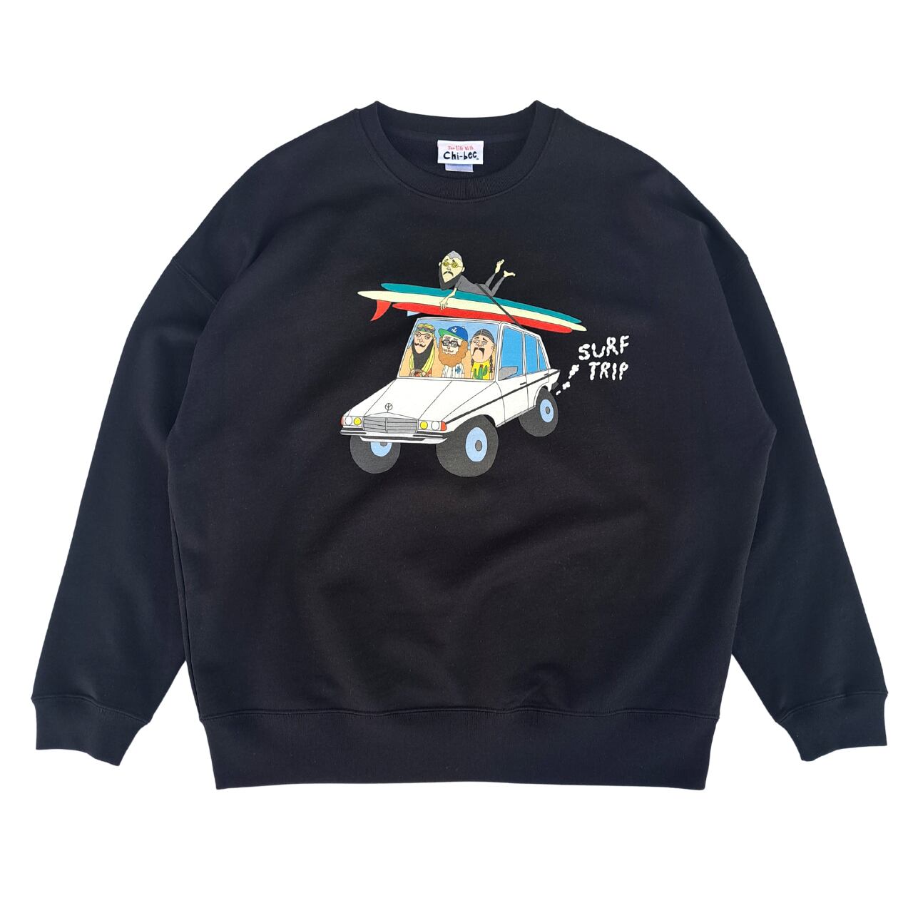CHI-BEE surf trip スウェット(black)