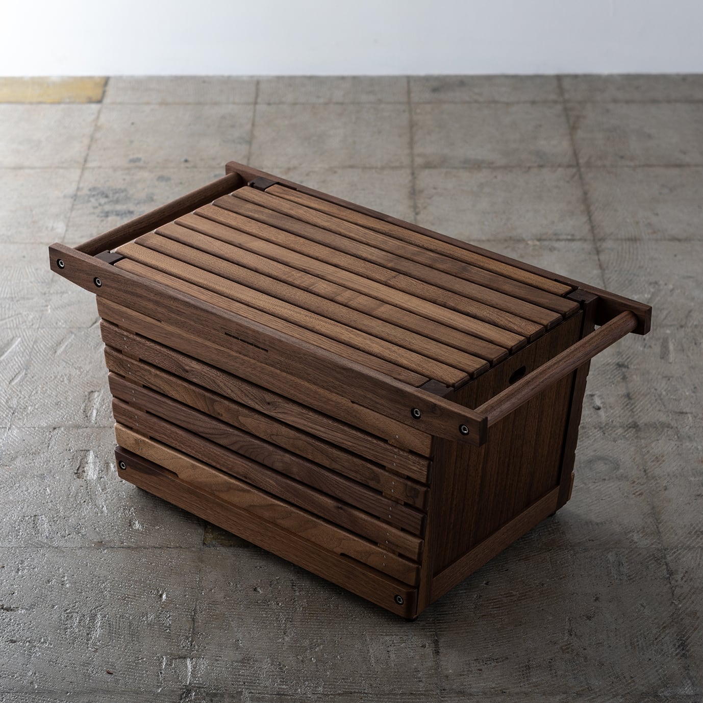 ikiki シェルフコンテナM ウォルナット+ソリッドトップパネル