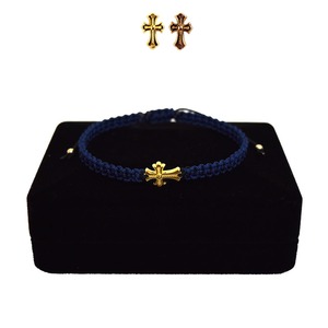 【無料ギフト包装/送料無料/限定】K18 Gold Baby Crux Bracelet / Anklet  Navy×Black【品番 21S2001】