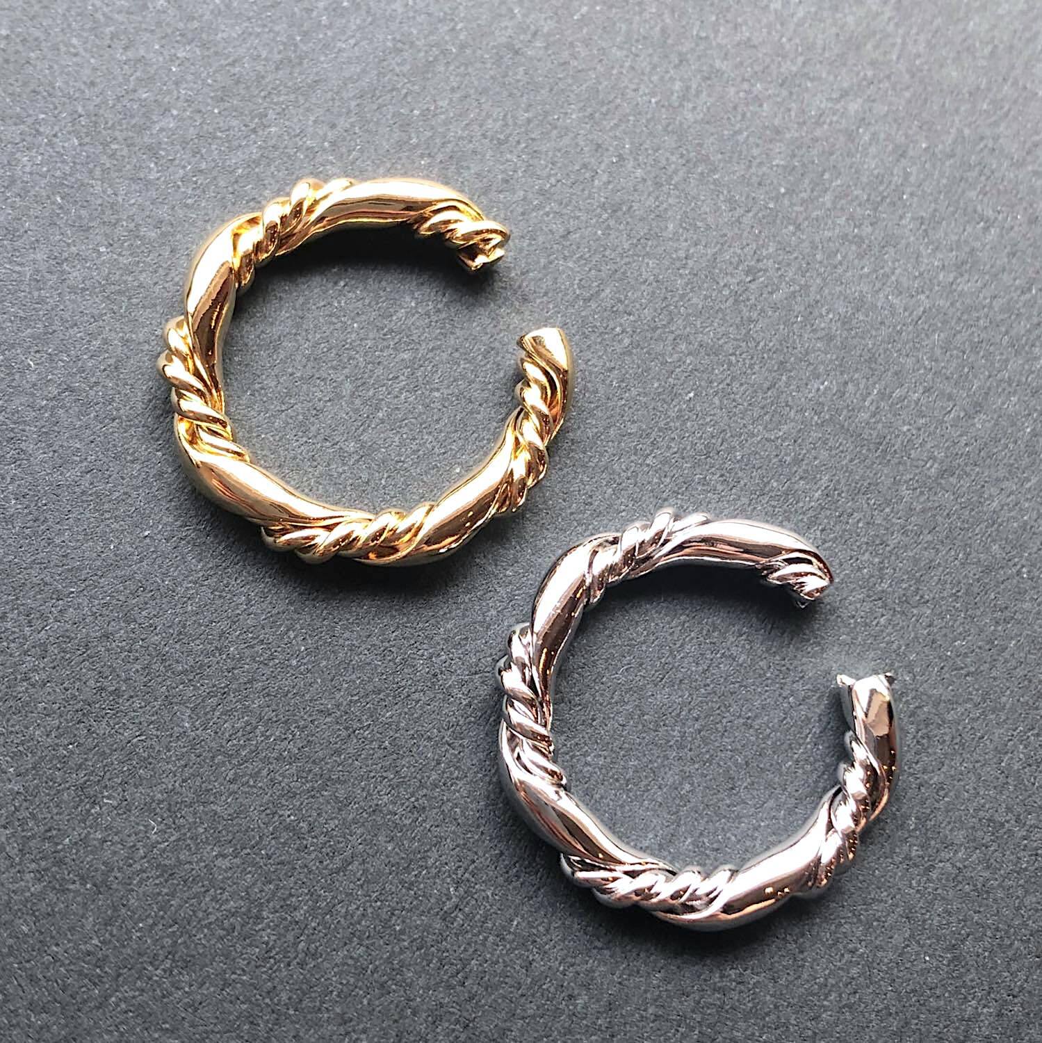 ゴールド ツイストデザイン イヤーカフ ツイストデザインイヤーカフ | Dua-アクセサリーパーツショップ