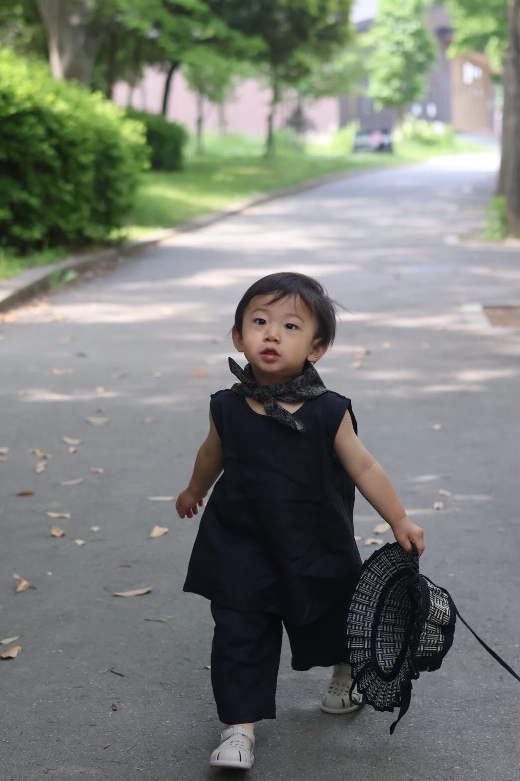 【即納/送料無料】son and daughter / Koa Linen Sets / Black