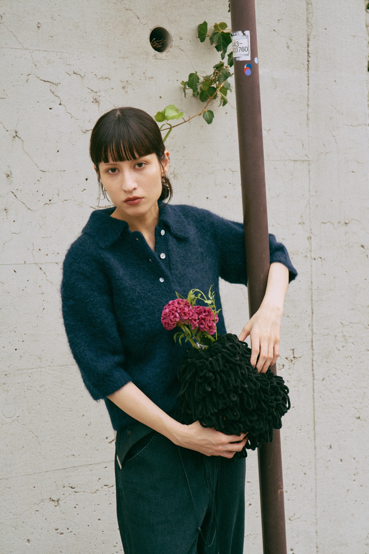 Fluffy Alpaca Polo Knit