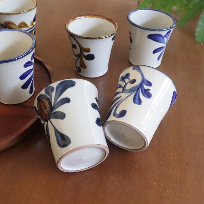 やちむん 陶眞窯 フリーカップ 唐草 Yachimun Cup Arabesque #411 | 和