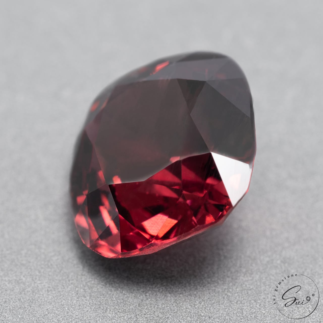 天然【非加熱】スピネル・オレンジーレッド 3.76ct GIA鑑別書 | SUI