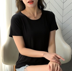 通気性 ラウンドネック 半袖 Tシャツ レディース トップス カットソー プルオーバー インナー ミディアム 半袖 ラウンドネック 襟なし スリム 細身 伸縮性 ストレッチ かわいい 大人可愛い きれいめ シンプル カジュアル おしゃれ こなれ感 ベーシック 無地 春 夏 秋 ママ 通勤 学生 学校 通学 デート お出かけ 旅行 公園 女子会 休日 ショッピング 重ね着 普段使い 着回し M L XL 2XL 大きいサイズ 白 ホワイト 黒 ブラック グレー カーキ コーヒーブラウン ダークグリーン