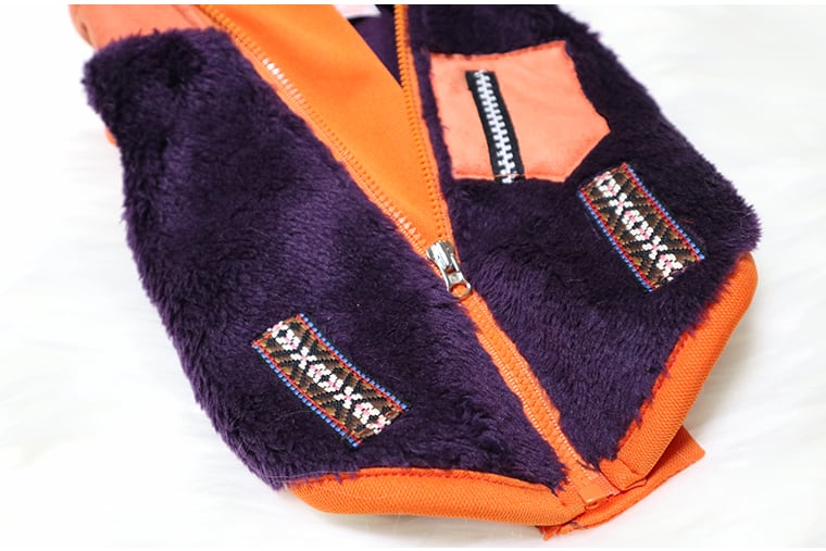 【SALE】もこもこフリースベスト S 〜 XL 4color  /  犬服 犬 VEST 袖なし ファスナー 冬 犬の服 アウター 暖かい 小型犬 中型犬 ドッグウェア