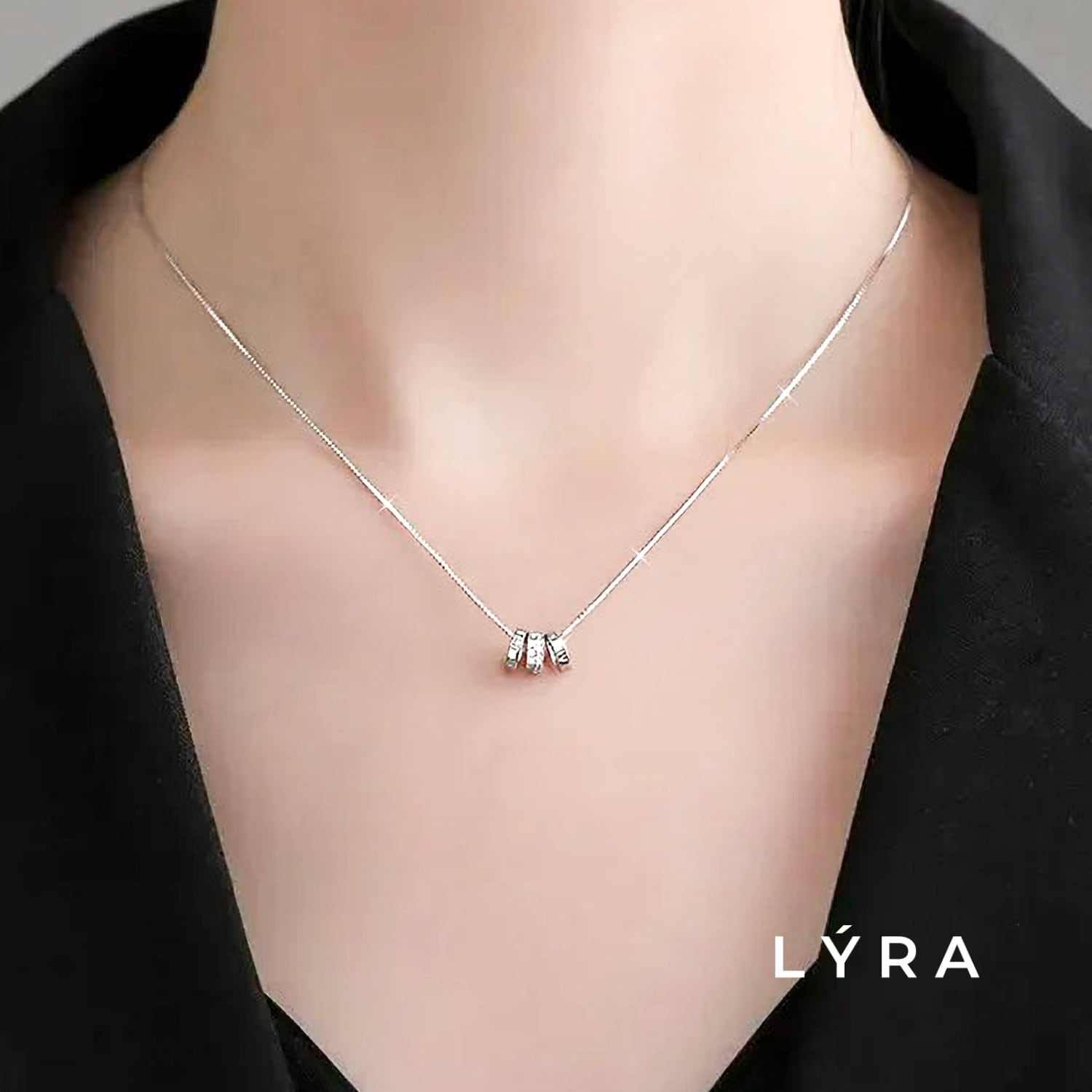 【数量限定アイテム】シンプルリングジルコニアネックレス