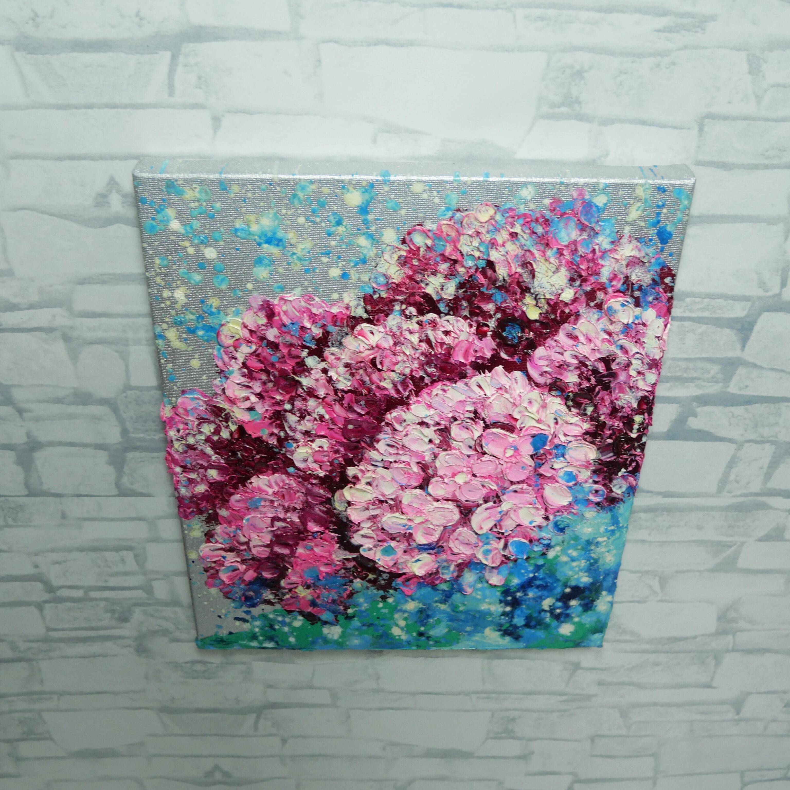 油絵 原画】紫陽花、雨上がりのプレリュード｜絵画 アートパネル