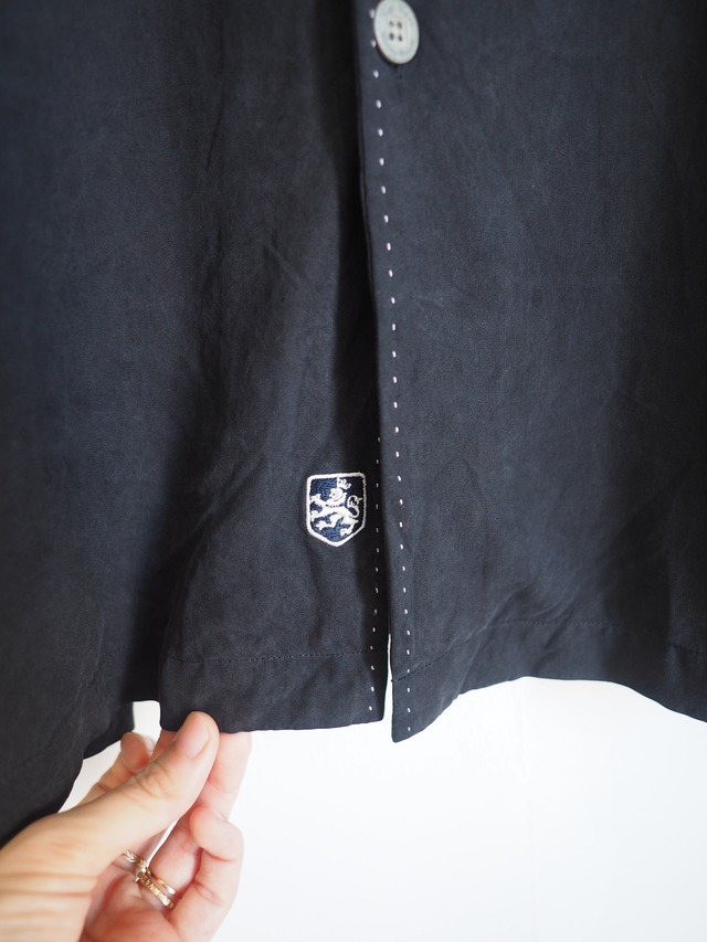 1990’s NAT NAST 100% Silk Open Collar Shirt／XL