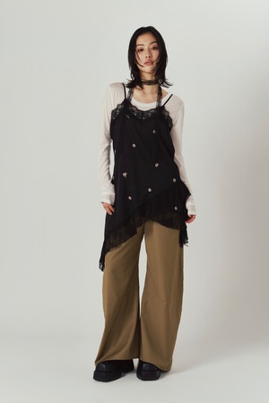 Lace Cami Dress / BLACK