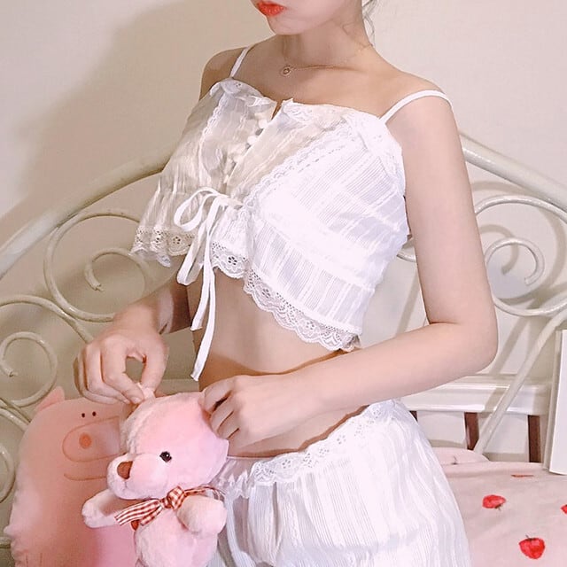 はすみちゃん　キャミソール　　ショーツセット オバケーヌ】キャミソール＋ショーツセット(140㎝ セット): ベビー