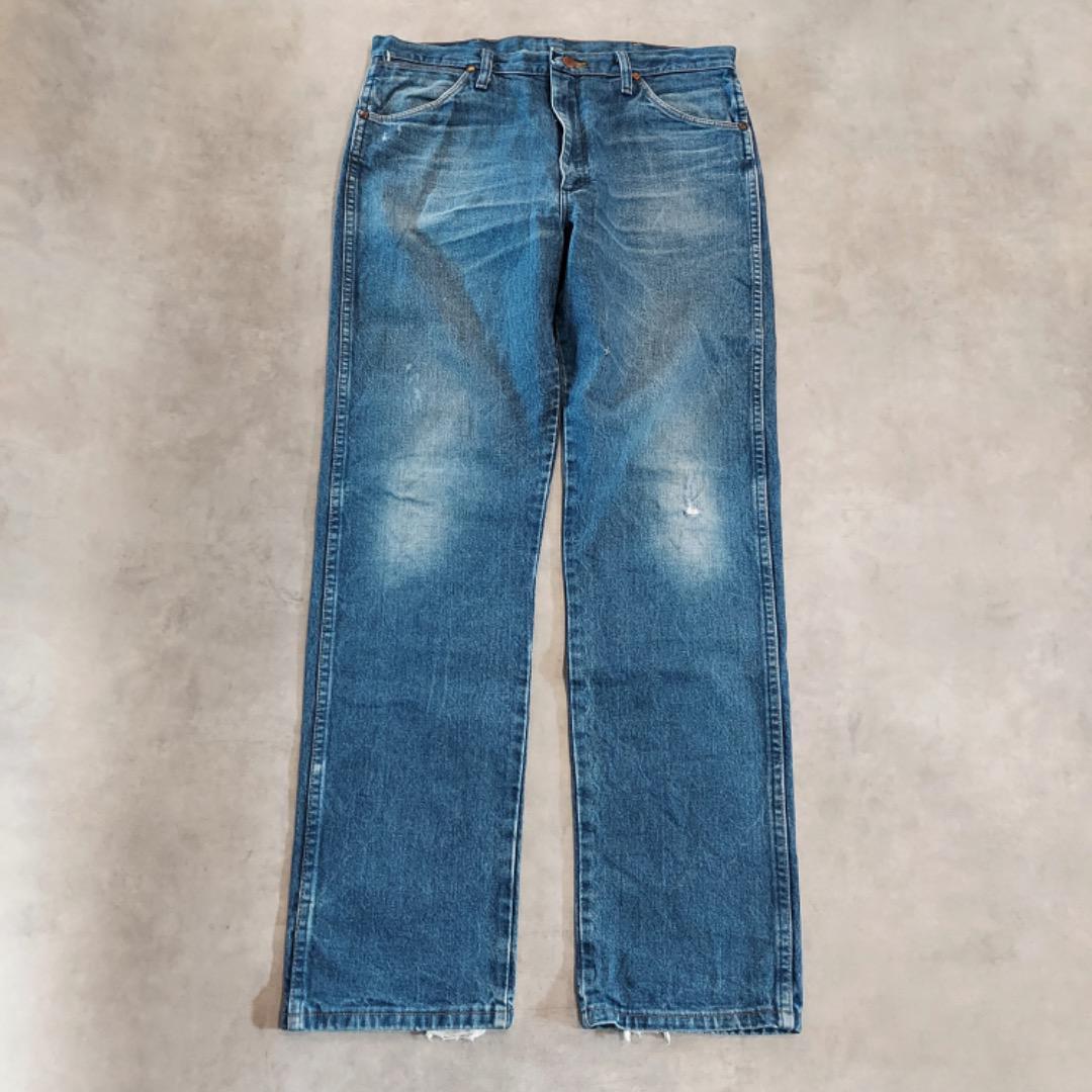 Wrangler ラングラー W35 ブルーデニム 古着 90s 青 14055