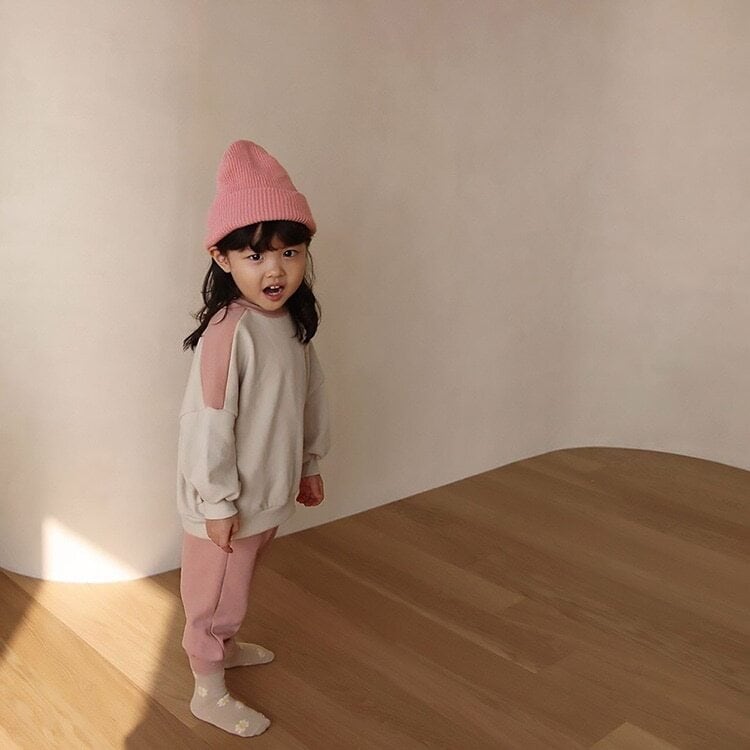 【即納】胸元刺繍のセットアップ｜海外子供服｜韓国子供服