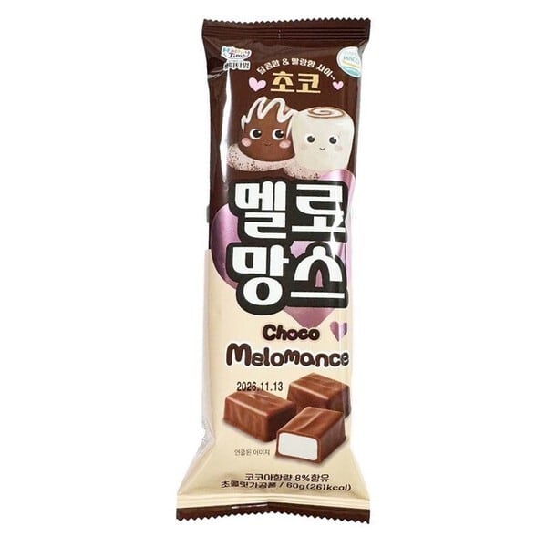 チョコメロマンス 60g 4個入 チョコレートマシュマロ 一口サイズ 韓国