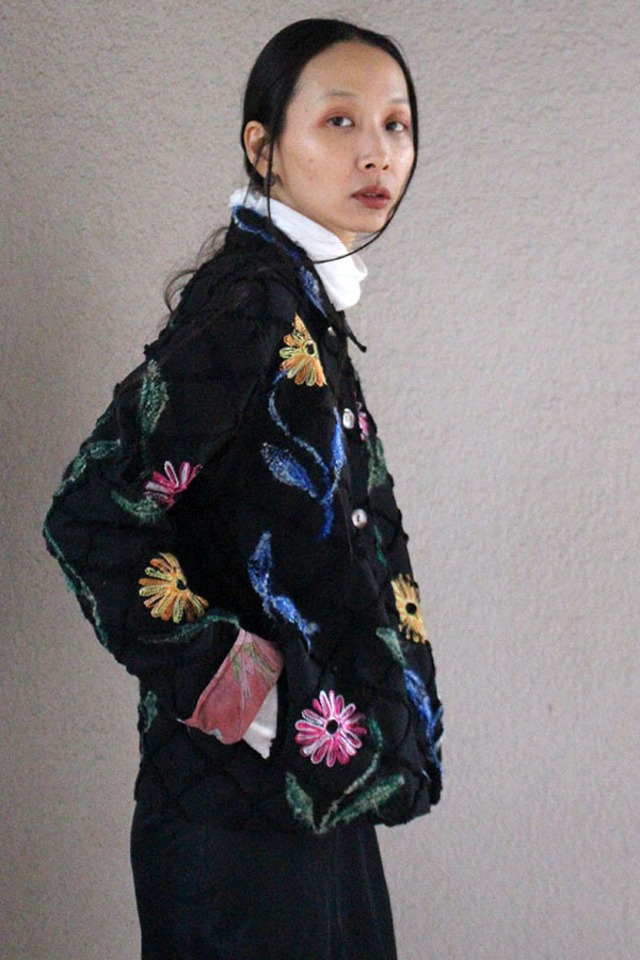 80s embroidery cotton Jacket